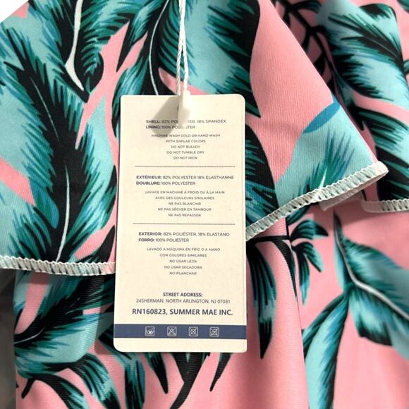 NWT Summer Mae's Maternity One Shoulder Flounce One Piece Bathing Suit Small - Picture 10 of 13